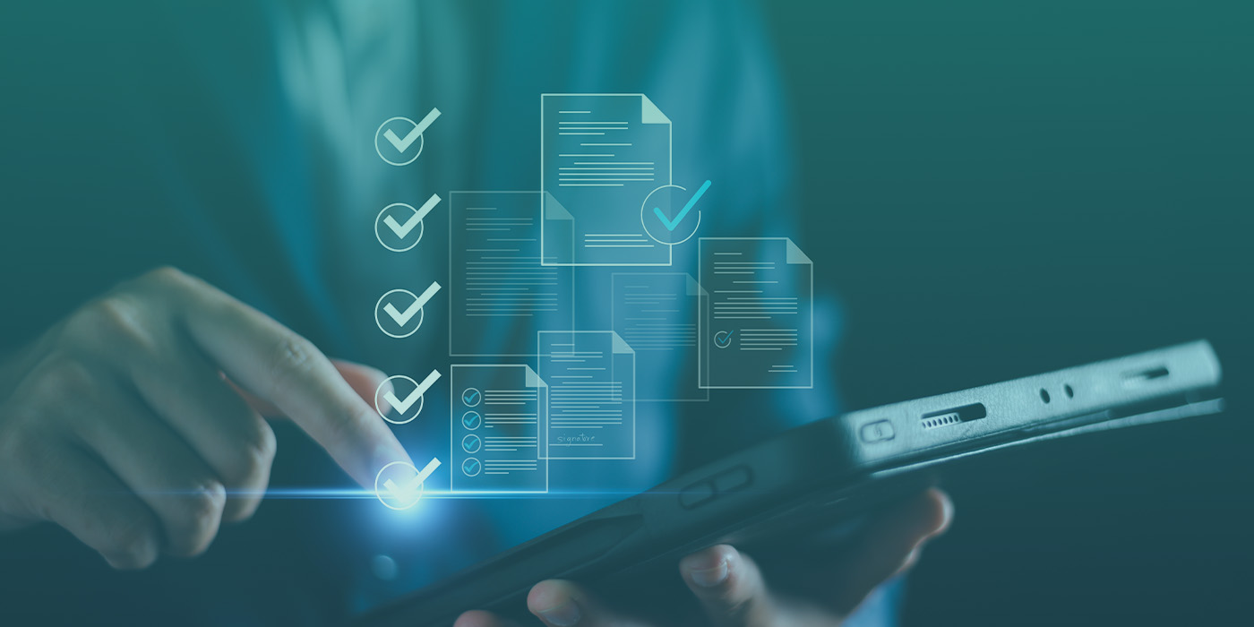 Digital checklist on a tablet highlighting preparation steps for EPC compliance 2027.