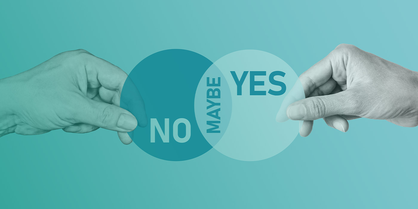 Decision making supported by an Optimised BMS, showing clear yes, no, and maybe outcomes.